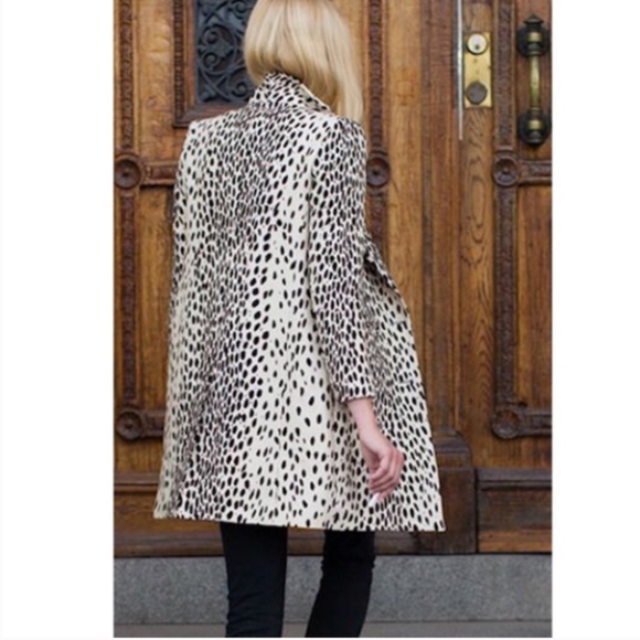 Emerson Fry Wingtip Coat in Leopard Linen 4 - Picture 5 of 10